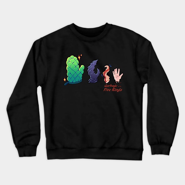 On The One Hand Crewneck Sweatshirt by GarbageOfTheFiveRings